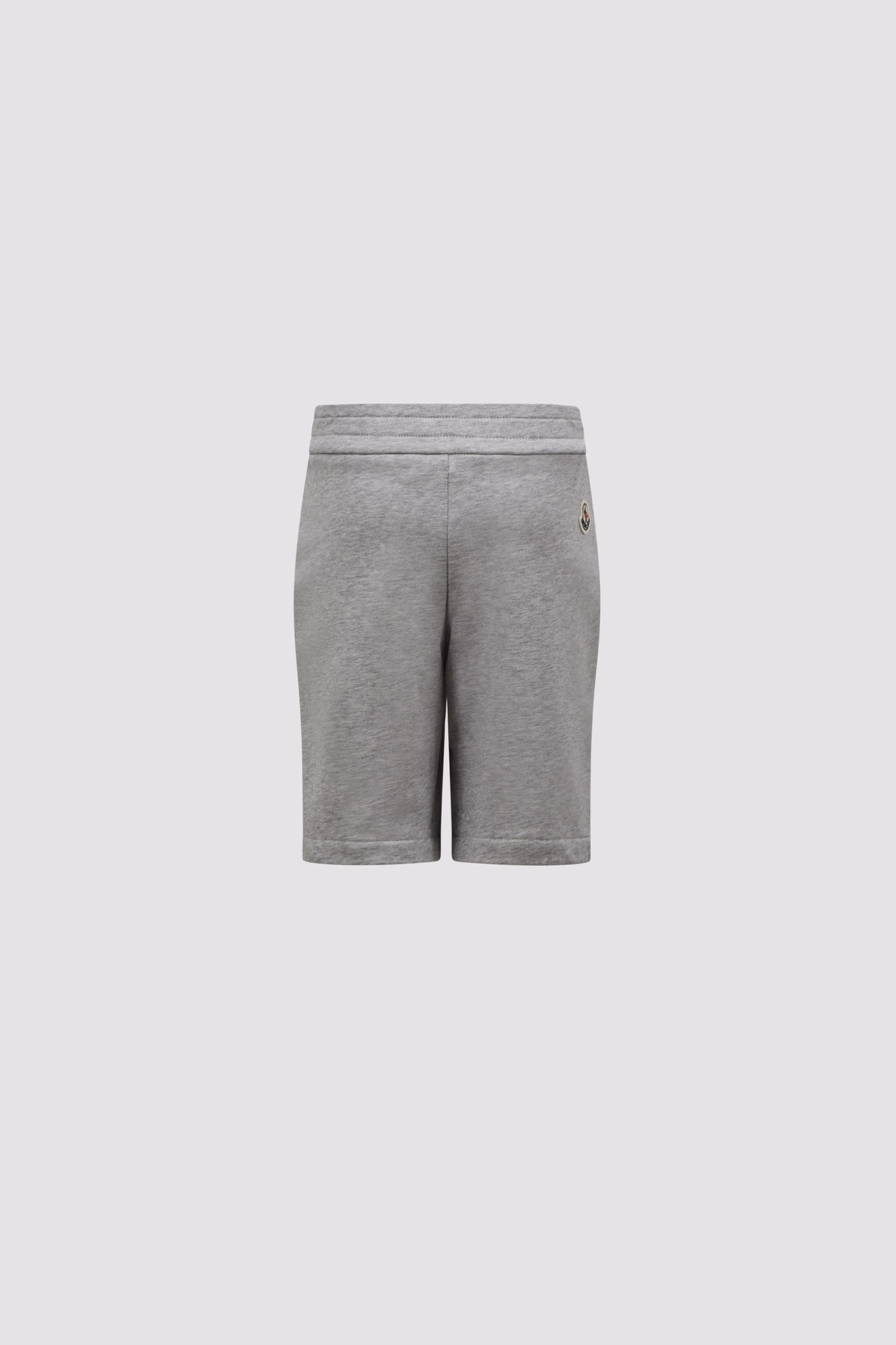 Optical Logo Cotton Shorts Boy Grey Moncler 3